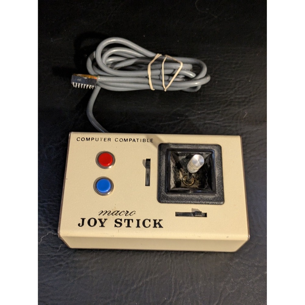 Vintage Macro Joystick Computer Compatible Apple II IIE Vic 20 Hard Wire Taiwan